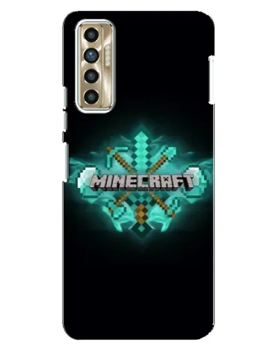 Чехол для TECNO Camon 17P (CG7n) с картинкой «Minecraft Diamond лого»