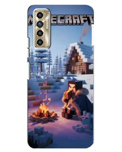 Чехол для TECNO Camon 17P (CG7n) с картинкой «Зимний Minecraft»
