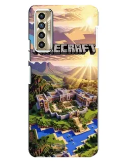Чехол для TECNO Camon 17P (CG7n) с картинкой «Minecraft панорама»