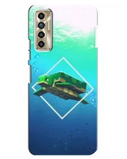 Чохол для TECNO Camon 17P (CG7n) з картинкою «Черепаха Minecraft»