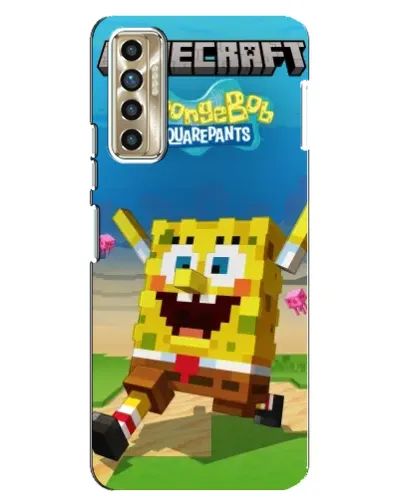 Чохол для TECNO Camon 17P (CG7n) з картинкою «Губка Боб Minecraft» Чохол для TECNO Camon 17P (CG7n) з картинкою «Губка Боб Minecraft»