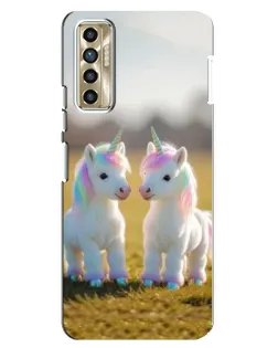 Чехол для TECNO Camon 17P (CG7n) с картинкой «Пара единорогов»