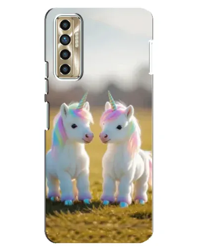 Чехол для TECNO Camon 17P (CG7n) с картинкой «Пара единорогов» Чехол для TECNO Camon 17P (CG7n) с картинкой «Пара единорогов»