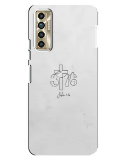 Чехол для TECNO Camon 17P (CG7n) с картинкой «Иоанна 3:16 Крест» Чехол для TECNO Camon 17P (CG7n) с картинкой «Иоанна 3:16 Крест»