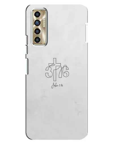 Чехол для TECNO Camon 17P (CG7n) с картинкой «Иоанна 3:16 Крест»