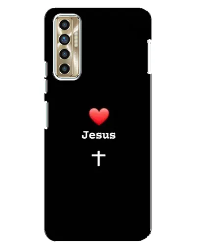 Чехол для TECNO Camon 17P (CG7n) с картинкой «Сердце - Jesus»