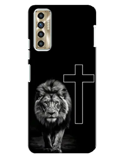 Чехол для TECNO Camon 17P (CG7n) с картинкой «Лев и Крест»