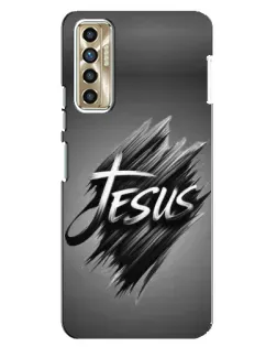 Чехол для TECNO Camon 17P (CG7n) с картинкой «Надпись Jesus Graffiti»