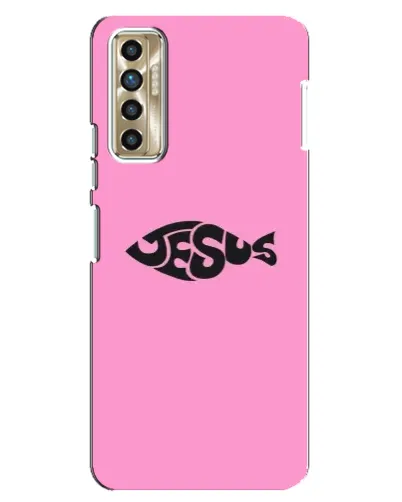 Чехол для TECNO Camon 17P (CG7n) с картинкой «Розовый символ  Jesus»