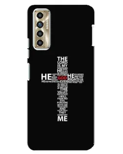 Чехол для TECNO Camon 17P (CG7n) с картинкой «Текстовый крест»