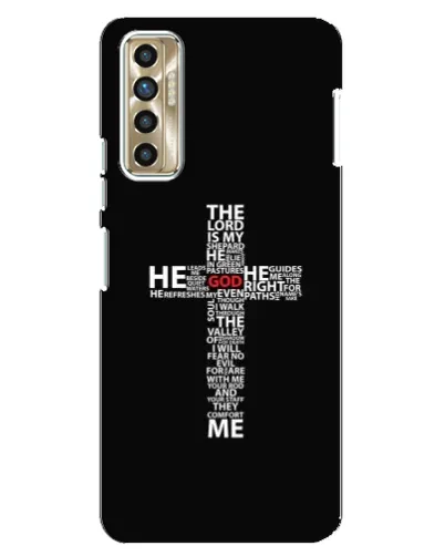 Чехол для TECNO Camon 17P (CG7n) с картинкой «Текстовый крест» Чехол для TECNO Camon 17P (CG7n) с картинкой «Текстовый крест»