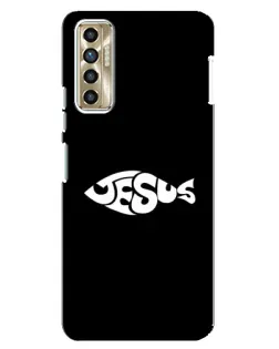Чехол для TECNO Camon 17P (CG7n) с картинкой «Рыба Jesus»