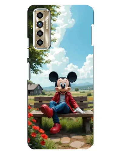 Чехол для TECNO Camon 17P (CG7n) с картинкой «Микки на скамейке» Чехол для TECNO Camon 17P (CG7n) с картинкой «Микки на скамейке»