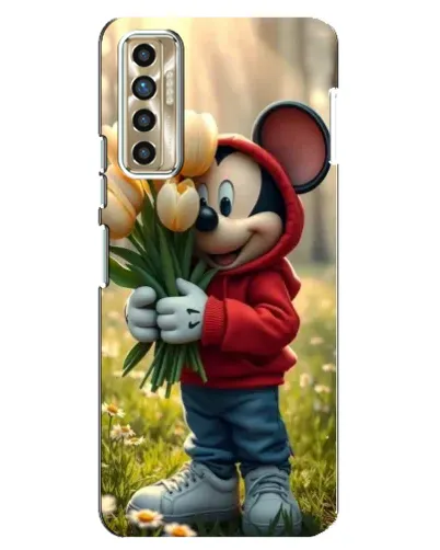 Чехол для TECNO Camon 17P (CG7n) с картинкой «Микки с тюльпанами» Чехол для TECNO Camon 17P (CG7n) с картинкой «Микки с тюльпанами»