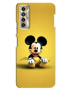 Чехол для TECNO Camon 17P (CG7n) с картинкой «Микки на желтом»