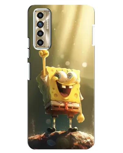 Чехол для TECNO Camon 17P (CG7n) с картинкой «Сияющий Спанч Боб» Чехол для TECNO Camon 17P (CG7n) с картинкой «Сияющий Спанч Боб»