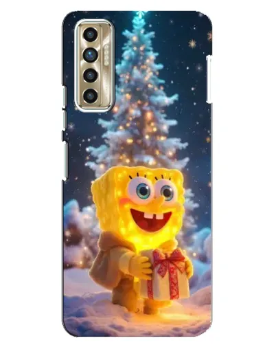 Чехол для TECNO Camon 17P (CG7n) с картинкой «Рождественский Спанч Боб» Чехол для TECNO Camon 17P (CG7n) с картинкой «Рождественский Спанч Боб»