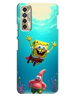 Чехол для TECNO Camon 17P (CG7n) с картинкой «Спанч Боб под водой» Чехол для TECNO Camon 17P (CG7n) с картинкой «Спанч Боб под водой»