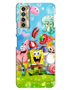 Чехол для TECNO Camon 17P (CG7n) с картинкой «Губка Боб и друзья» Чехол для TECNO Camon 17P (CG7n) с картинкой «Губка Боб и друзья»