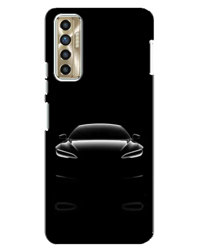 Чохол для TECNO Camon 17P (CG7n) з картинкою «Силует Tesla Night»