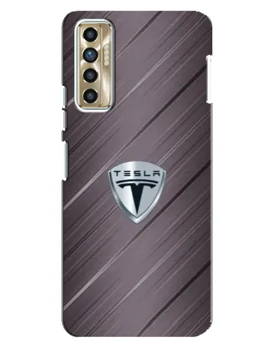 Чохол для TECNO Camon 17P (CG7n) з картинкою «Металева текстура Tesla»