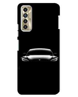 Чохол для TECNO Camon 17P (CG7n) з картинкою «Фари Tesla Night»