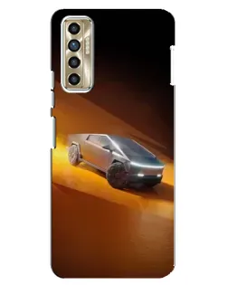 Чохол для TECNO Camon 17P (CG7n) з картинкою «Cybertruck у пустелі»