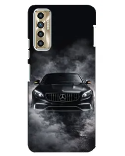 Чехол для TECNO Camon 17P (CG7n) с картинкой «Mercedes в дыму»