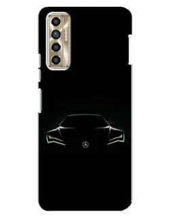 Чехол для TECNO Camon 17P (CG7n) с картинкой «Mercedes — силуэт авто» Чехол для TECNO Camon 17P (CG7n) с картинкой «Mercedes — силуэт авто»
