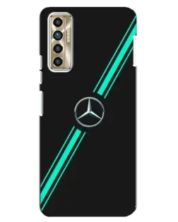 Чехол для TECNO Camon 17P (CG7n) с картинкой «Спортивные линии Mercedes» Чехол для TECNO Camon 17P (CG7n) с картинкой «Спортивные линии Mercedes»