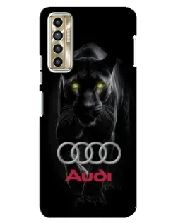 Чохол для TECNO Camon 17P (CG7n) з картинкою «Пантера та Audi»