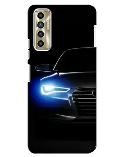 Чохол для TECNO Camon 17P (CG7n) з картинкою «Неоновий погляд Audi»