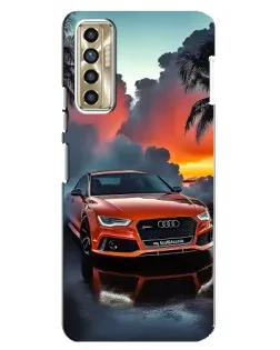 Чохол для TECNO Camon 17P (CG7n) з картинкою «Audi — захід сонця»