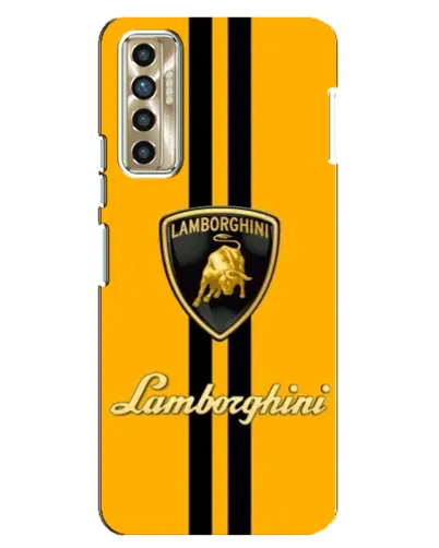 Чехол для TECNO Camon 17P (CG7n) с картинкой «Lamborghini Stripe желтый»