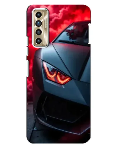 Чехол для TECNO Camon 17P (CG7n) с картинкой «Lamborghini красное сияние»