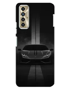 Чехол для TECNO Camon 17P (CG7n) с картинкой «Lamborghini симметрия дорог»