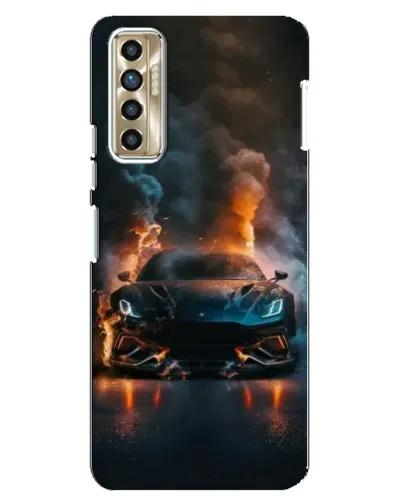 Чехол для TECNO Camon 17P (CG7n) с картинкой «Lamborghini дымная эстетика»