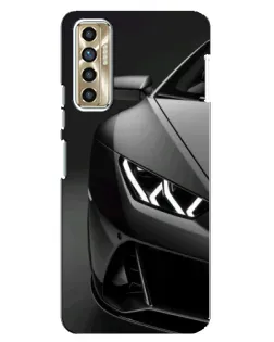 Чехол для TECNO Camon 17P (CG7n) с картинкой «Lamborghini фары детализация»