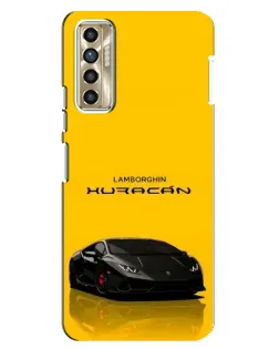 Чехол для TECNO Camon 17P (CG7n) с картинкой «Lamborghini Huracan черный»