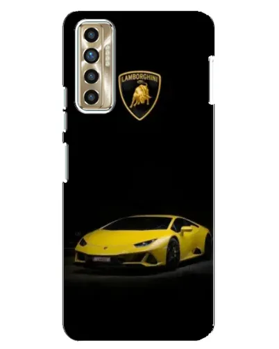 Чехол для TECNO Camon 17P (CG7n) с картинкой «Lamborghini желтый акцент»
