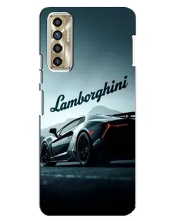 Чехол для TECNO Camon 17P (CG7n) с картинкой «Классическая надпись Lamborghini»