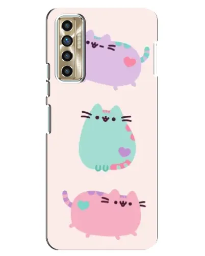 Чохол для TECNO Camon 17P (CG7n) з картинкою «Pusheen тріо»