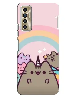 Чехол для TECNO Camon 17P (CG7n) с картинкой «Единорог Pusheen»