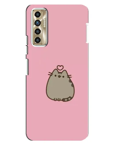 Чохол для TECNO Camon 17P (CG7n) з картинкою «Pusheen серце»