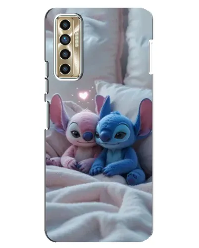 Чехол для TECNO Camon 17P (CG7n) с картинкой «Плюшевые Стич Ангел»