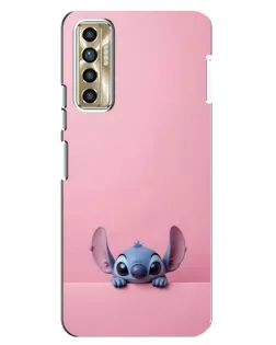 Чехол для TECNO Camon 17P (CG7n) с картинкой «Stitch выглядывает»