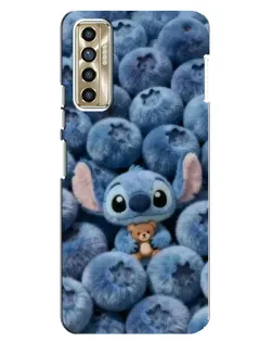 Чехол для TECNO Camon 17P (CG7n) с картинкой «Стич и голубика»