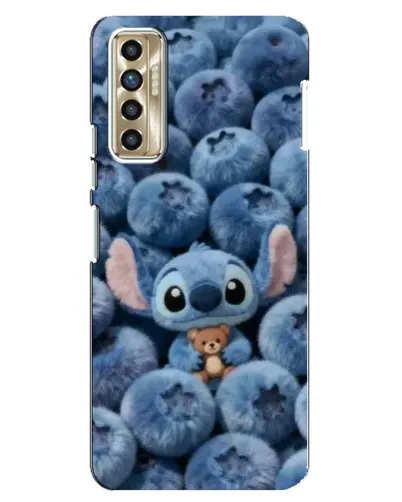Чехол для TECNO Camon 17P (CG7n) с картинкой «Стич и голубика»