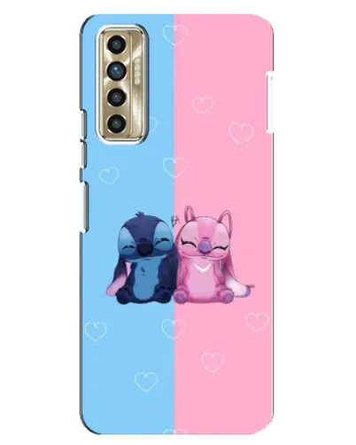 Чехол для TECNO Camon 17P (CG7n) с картинкой «Stitch и Angel Love»