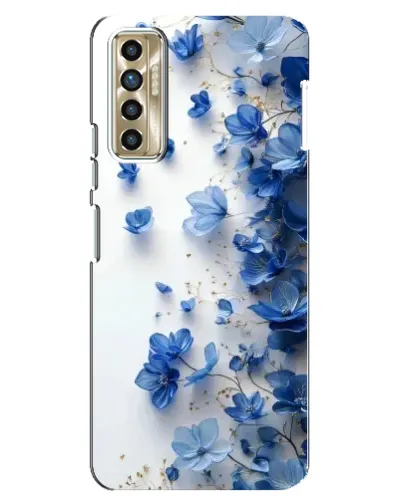 Чехол для TECNO Camon 17P (CG7n) с картинкой «Голубой цветочный каскад»
